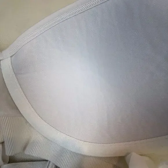 Women's White Jockey Racerback Sports Bra Molded Cup Adjustable Straps Medium - Picture 10 of 16